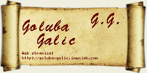 Goluba Galić vizit kartica